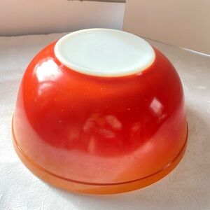 PYREX Flameglo Red Orange Ombré #403 Mixing Bowl